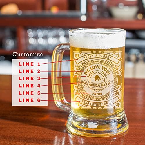 Presentes de Etcher personalizados 16 onças. Gravura a laser de caneca de cerveja incluída, presente da Oktoberfest,