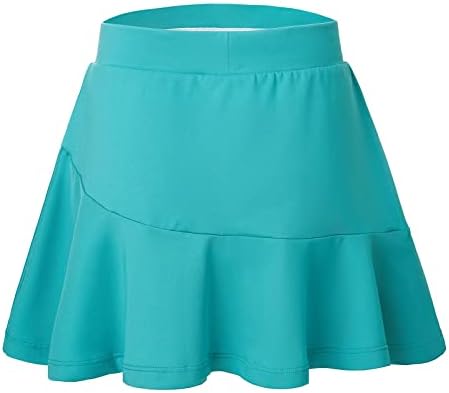 Saia de tênis de meninas merabny com shorts embutidos Skort para corrida de golfe, 6 a 12 anos