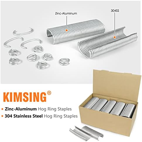 Kimsing C-50 11 bitola 304 anéis de porco de aço inoxidável 1-1/2 polegadas Crown C Ring Staples Hog Ring Staples C Rings