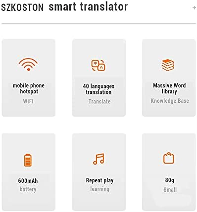 CLGZS 40 Tradutor de voz instantânea de múltiplas linguagens portátil Tradutor de voz inteligente Online Russian Language Learning