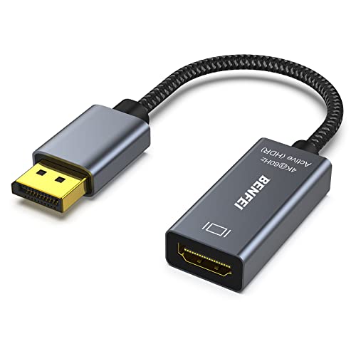 Benfei Active DisplayPort para HDMI, adaptador DP para HDMI compatível com HP, ThinkPad, AMD, Nvidia, Desktop e muito mais