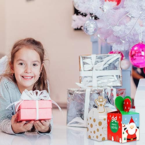 Omigga 20 pacote caixas de presente de Natal Caixa de doces Caixa de cristal caixa de presente de Natal Caixa de presente de