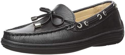 Marc Joseph New York York Unissex-Child Leather Boys/Girls Casual Comfort Slip no estilo de direção mocassim tie-brow