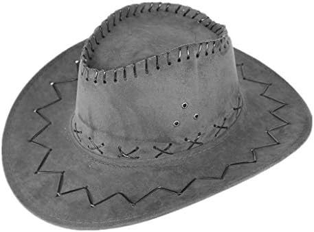 Chapéu de cowboy masculino de couro falso puxão solar tampas casuais masculino de verão abrangente chapéu de sol com estilo