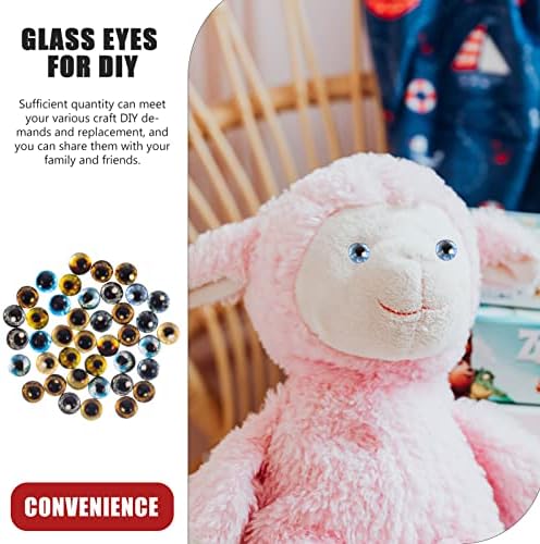 40PCS CAT Olhe Eye Animal Glass Round Time Time para adereços de boneca Art e artesanato de Halloween e DIY
