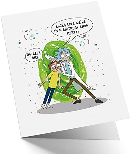 Rick e Morty Birthday cartão, cartão de aniversário engraçado para amigo, cartão de aniversário engraçado para amigo irmão