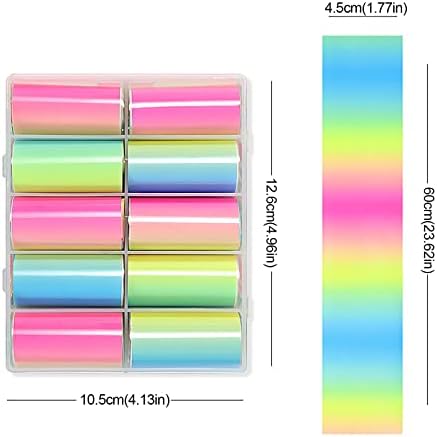 Adesivo de gradiente de unhas diy star adesivo ornamento arco -íris unha unhas adesivo tendências de unhas