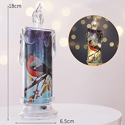 Countdown de Natal Ornamento Light Night Night Snowman Snow Decoration Candle liderado Electronic Light Christmas Atmosfera Estátuas