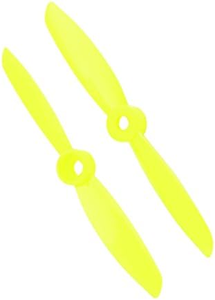 Aexit 2 PCs Equipamento elétrico EP-4045 RC Modelo Vane Aircraft Plane Hélice Flight Prop CW CCW 4 Amarelo W anéis de adaptador