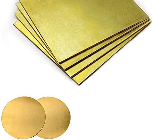 Zhengyyuu Brass Placa de cobre Folha de cobre Metal Brass Cu Metal Placa de papel alumínio Materiais espessos populares