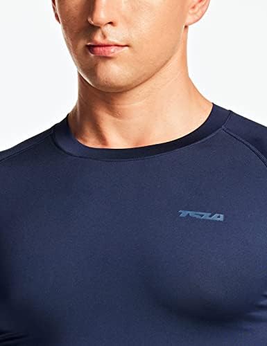 TSLA 1 ou 3 Pack Men UPF 50+ Quick Dry Short Slave Compression Camisetas, camisa de treino atlético, guarda de erupção cutânea