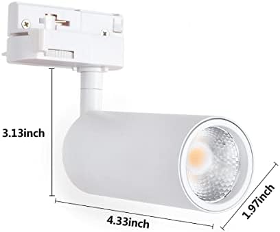 Iluminação de pista de LED de Menglai, 3 pacote de luz de teto diminuído, compatível com o trilho leve do circuito H único,