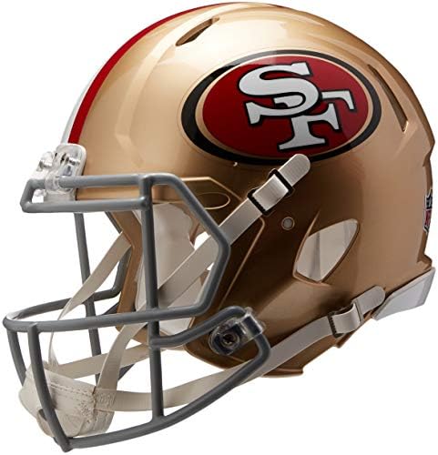 Riddell NFL São Francisco 49ers Speed ​​Speed ​​Football Caphetet, ouro, médio