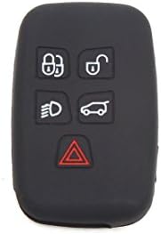Black Silicone Cinco Botões Car Caso de capa de chave remota protetora para Range Rover Freelander