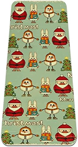 Retro Merry Xmas Santa Santa Claus Nonimes de neve Presente Rabbit Winter Premium grossa de ioga de Yoga MAT ECO AMPLEMAS