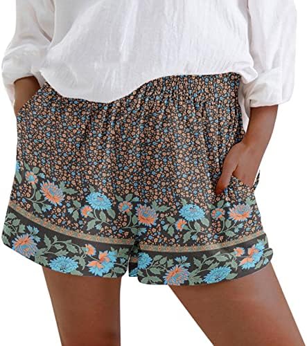 Calça preta yuhaotin para mulheres shorts casuais para feminino de verão cintura elástica shorts confortáveis ​​com shorts de praia