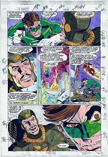 Green Lantern Comics 38 Arte da produção Página original 21 Anthony Tollin assinado Anthony