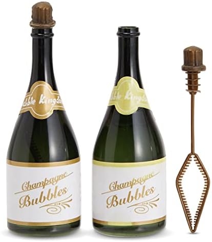 108 contagem pequenas bolhas de casamento para os hóspedes, mini design de garrafas de champanhe para favores de festa em massa
