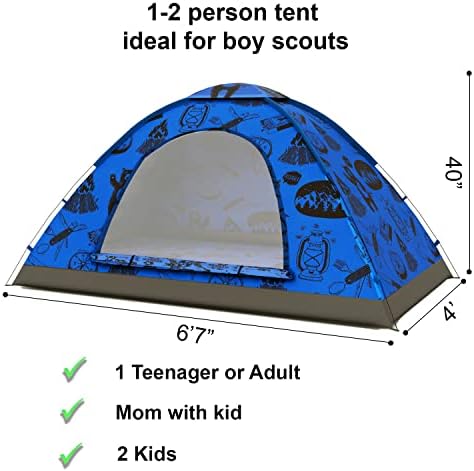 Kidzadventure 2 em 1 crianças jogam barraca/barraca infantil para acampar | 1 - 2 Percebida de mochila para crianças | Ultralight