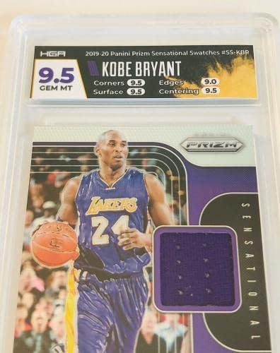 KOBE BRYANT 2019 Prizm Sensational Swatches Lakers Game Game Wast Jersey Card HGA 9.5 - Cartões de basquete não assinados