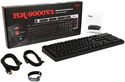 Teclado de jogos mecânicos de rosewill com interruptores azuis de cereja mx