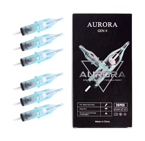 Aurora 2ª geração Profissional Tattoo Cartucho de agulha de tatuagem 12 Liner redondo padrão 20 pacote
