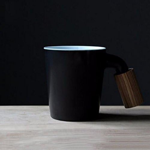 Canecas de café caneca de cerâmica japonesa xícara de café minimalista de casas escandinavas com capa com colher de cerâmica