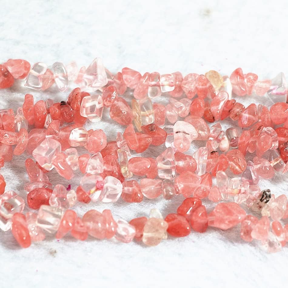 Ankom Natural Cherry Quartz Irregular Stone Stone 5x7mm miçangas soltas jóias diy 35 b537