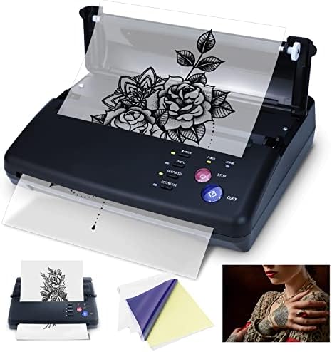 Impressora de estêncil de transferência de tatuagem BCETASY, com papel de transferência gratuito de 20pcs, máquina de copiadora térmica