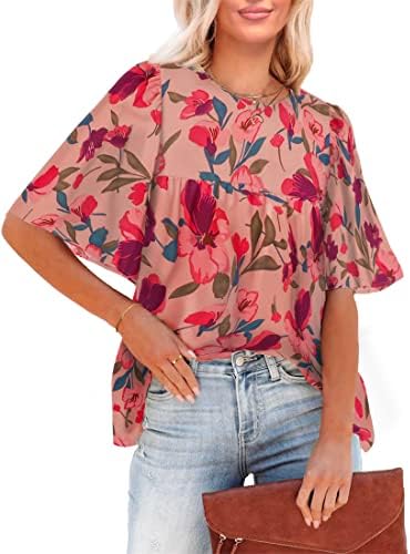 Luvamia 2023 Bloups for Women Casual Casual Casual Boho