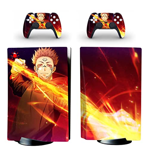 Para PS4 Slim - Anime Jujutsu Itadori Kaisen No Yuji Gojo Satoru Kugisaki Inumaki Nobara TOGE PS4 ou PS5 Skin Skinner para PlayStation