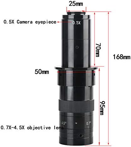 Koppace 30x-200x grande plataforma coluna de microscópio de 25 mm tamanho de lente 50 mm, incluindo suporte de base na