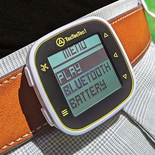 TectecTect Ult-G Ultra-Light Golf GPS Handheld com exibição LCD de bateria recarregável, pré-carregada com 38 mil cursos mundiais,