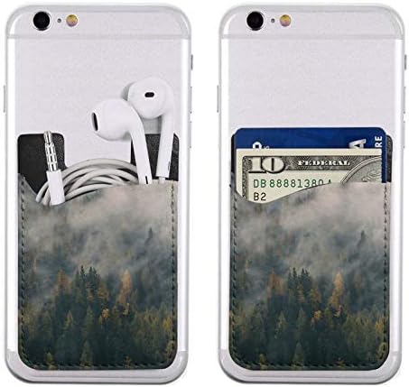 3m adesivo stick-on com cartão de crédito carteira enevoada para o telefone florestal bolsa bolso bolso de manga