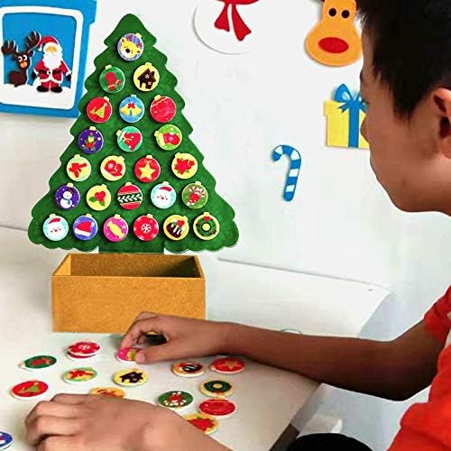 Para o calendário das crianças, a Countdown com ornamentos de Natal DIY DIY Decoração de Natal e pendura ornamentos de