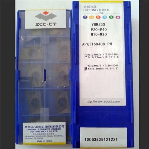 FINCOS YZ66 10PCS APKT160408-PM YBM253 Novas inserções de carboneto