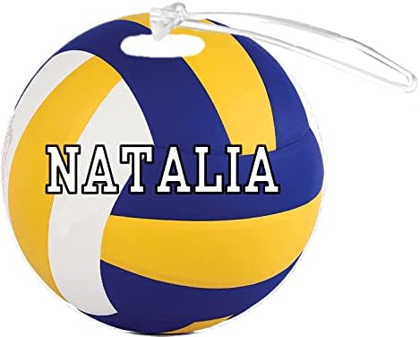 Volleyball natalia personalizável 4 polegadas reforçada Bagagem de bagagem de bagagem Adicione qualquer número ou