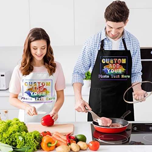 Aventais personalizados personalizados para homens homens com bolsos cozinhando cozinha no presente personalizado à prova