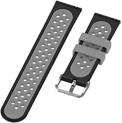 Disscool Dual Cores Substituição Bandas de pulseira para Garmin Venu, pulseira de silicone suave de 20 mm para Garmin Venu