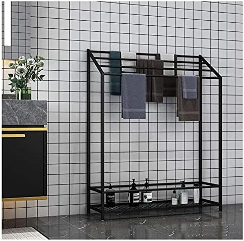 WXXGY Freestanding Tootom Solder com prateleira de armazenamento Rack de toalha de camada para o banheiro piso de aço