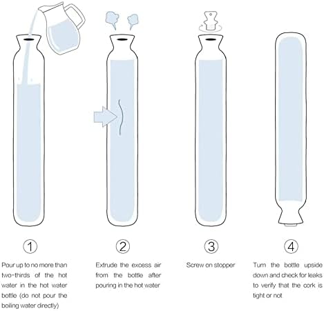 Kifas multifuncional garrafa de água quente de 74cm de comprimento, garrafa de água quente e de água quente