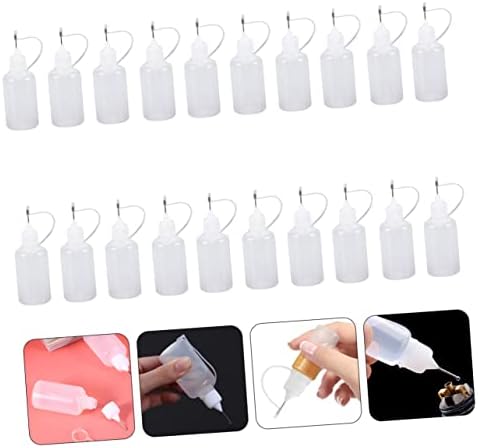 CLISPEED 15pcs Precision Bottle Craft Glue Tampa acrílica ferramenta DIY para ML agulha de agulha art giratper Mais tinta Translúcida