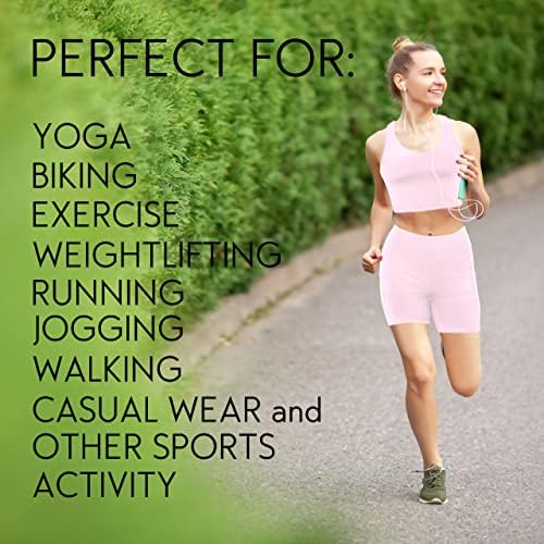 Bahoki Essentials High Caist Yoga Shorts - Shorts atléticos de treino - alongamento sólido para caminhadas