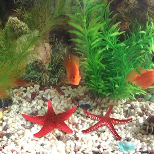 PSSOPP Starfish Silicone Artificial Ornament Decor Simulation Aquarium Simulation Decoração luminosa para tanques de peixes