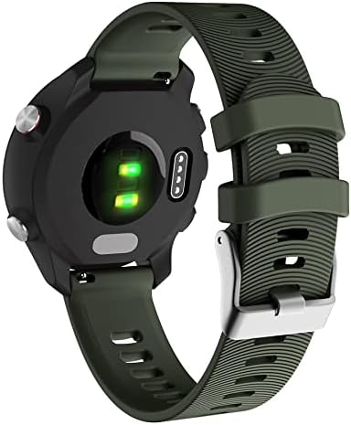 Rorffk 20mm Silicone Watch Band Strap for Garmin Forerunner 245 245m 645 Vivoativo 3 Vivomove HR Smart Smart Pulset Strap