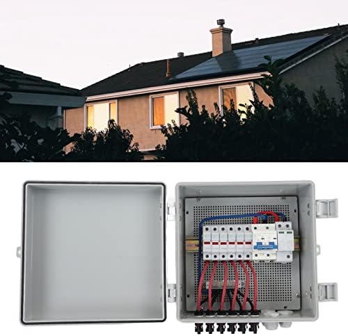 Caixa de combinador solar fotovoltaica PV, caixa de combinador solar DC1000V IP67 à prova d'água com disjuntor 100A para casa