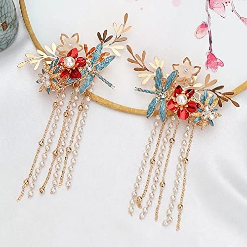 SJYDQ TALEL LONG TASSL CLIPS Hairpin HairpiPent para mulheres para mulheres Bridal Bride Wedding Hair Jewelry Acessórios