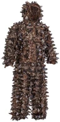 Rocreek 3d folhoso terno de camuflagem Ghillie caçando roupas com máscara facial