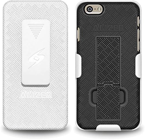 Capa combinada do coldre da Shellster Amzer para Apple iPhone 6, iPhone 6s - Embalagem de varejo - Branco/Black