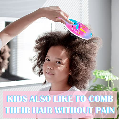 Escova de cabelo para crianças para crianças - pincel de escova de cabelo seco molhado para crianças - garotinhas, garotinhas, pincel